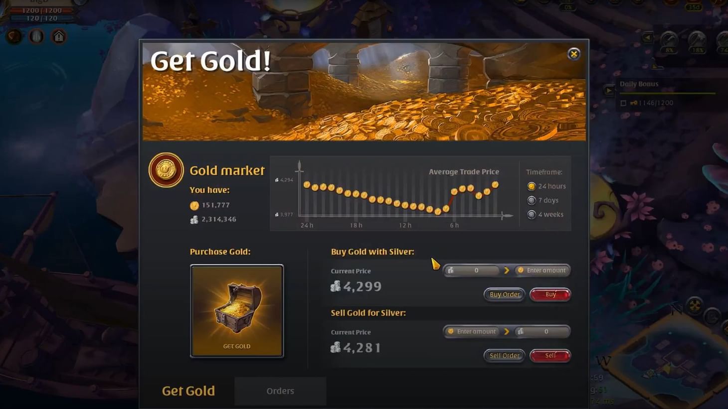 Gold markets in Albion Online Purchase fees, trading, and more