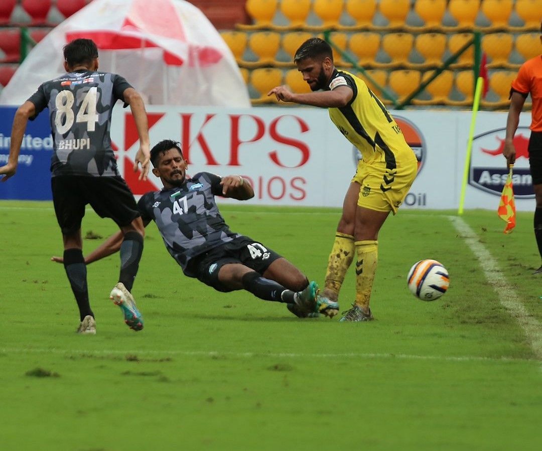 Hyderabad FC were lacklustre against Delhi FC [Image: DFC on Twitter]