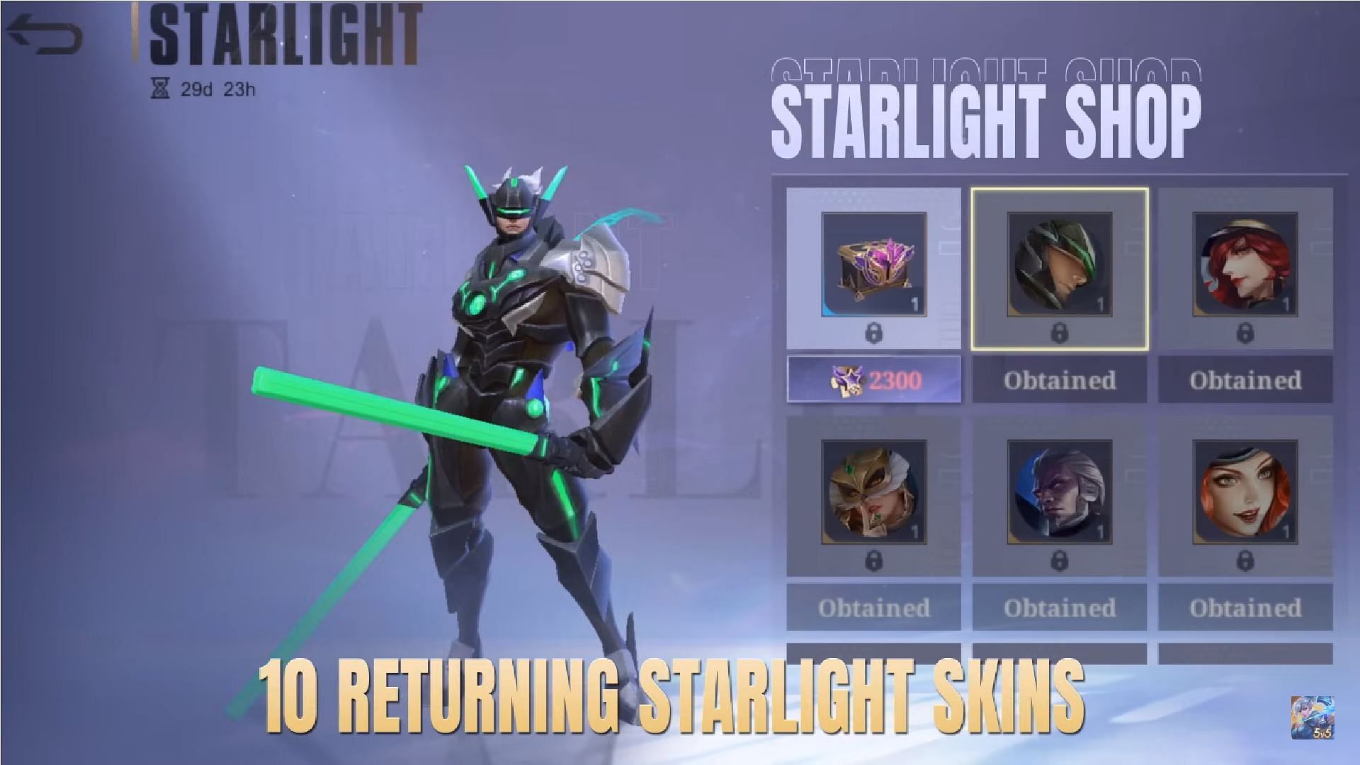 Returning Starlight Skins (Image via YouTube/Mobile Legends: Bang Bang)