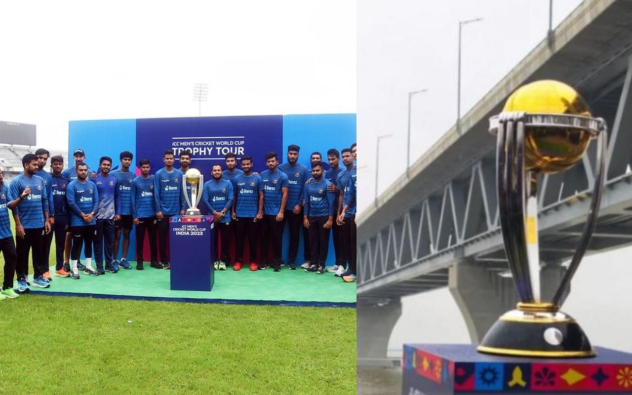 बांग्लादेश पहुंची वर्ल्ड कप की ट्रॉफी (Photo Courtesy: Bangladeshtigers Instagram)