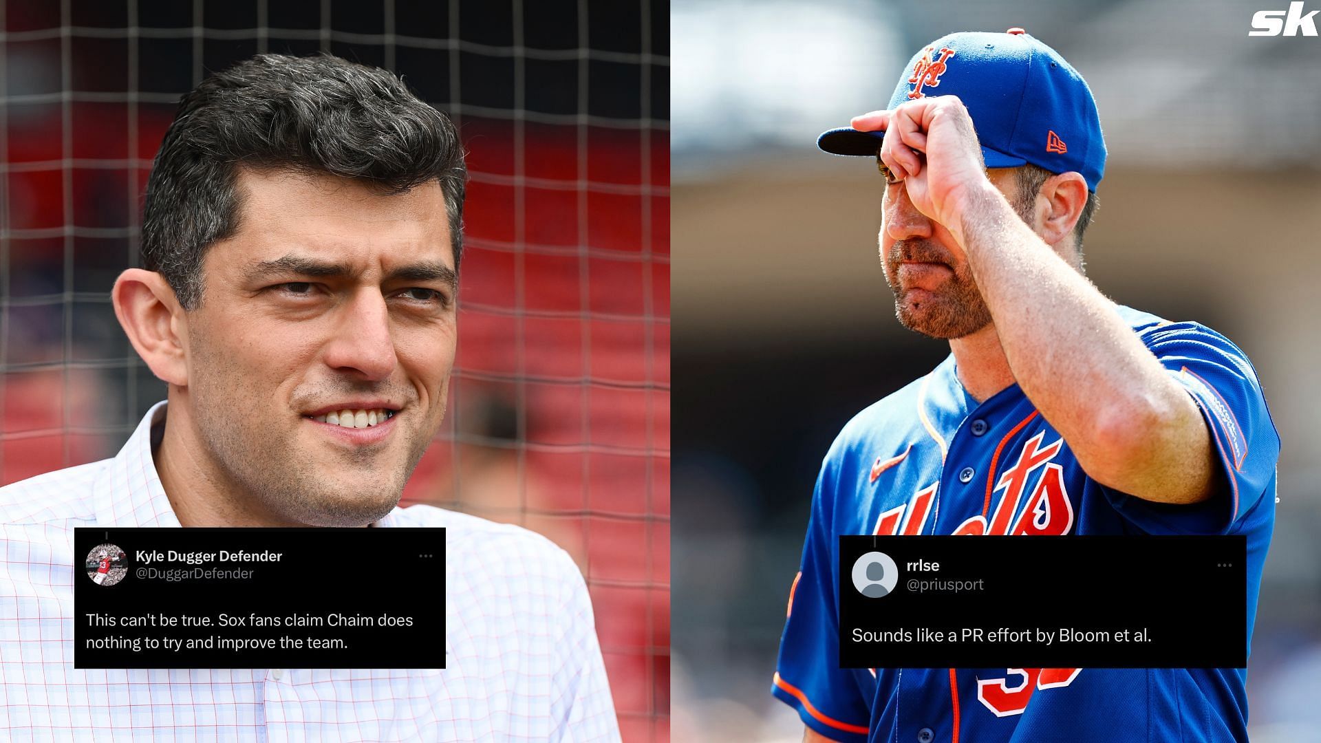 Pitcher Justin Verlander of the New York Mets tips his cap after being relieved in the sixth inning of a game against the Washington Nationals at Citi Field