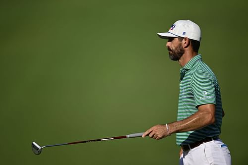 Billy Horschel walks on the 18th green during the second round of the 2023 Wyndham Championship