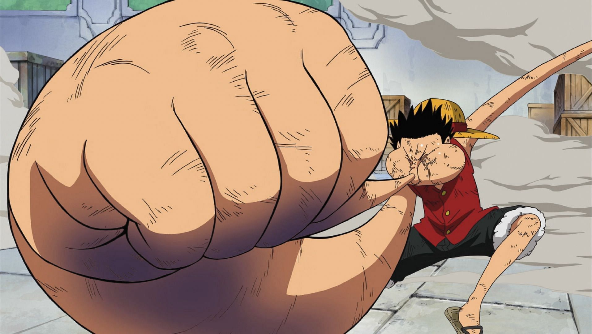 Luffy preparing to use Gear Third in the One Piece anime (Image via Toei Animation)