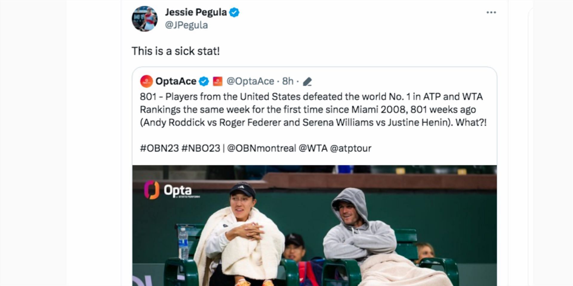 Jessica Pegula&#039;s tweet