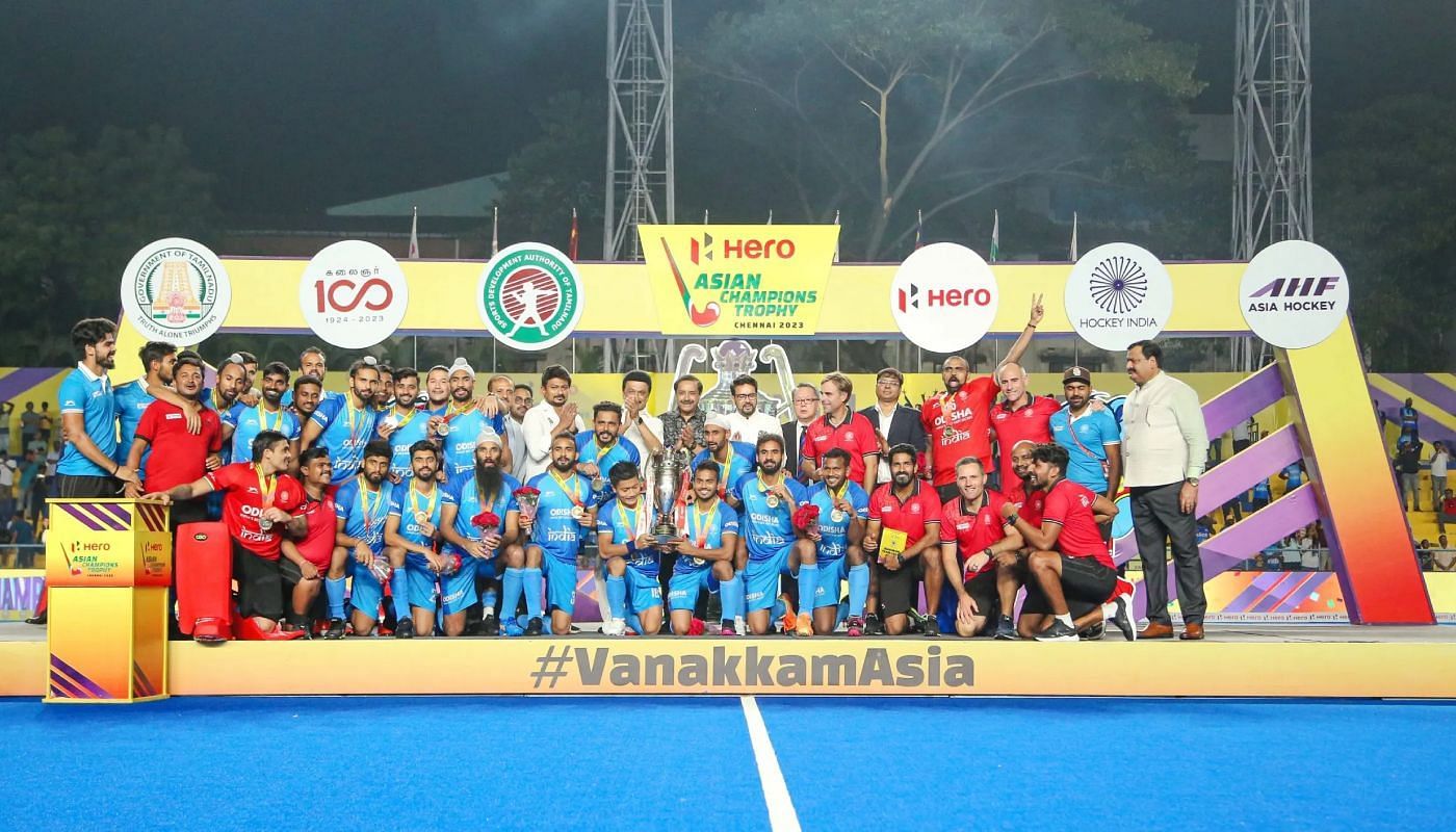 Indian hockey team clinches third spot in latest FIH rankings (Image via Asiahockey.org)