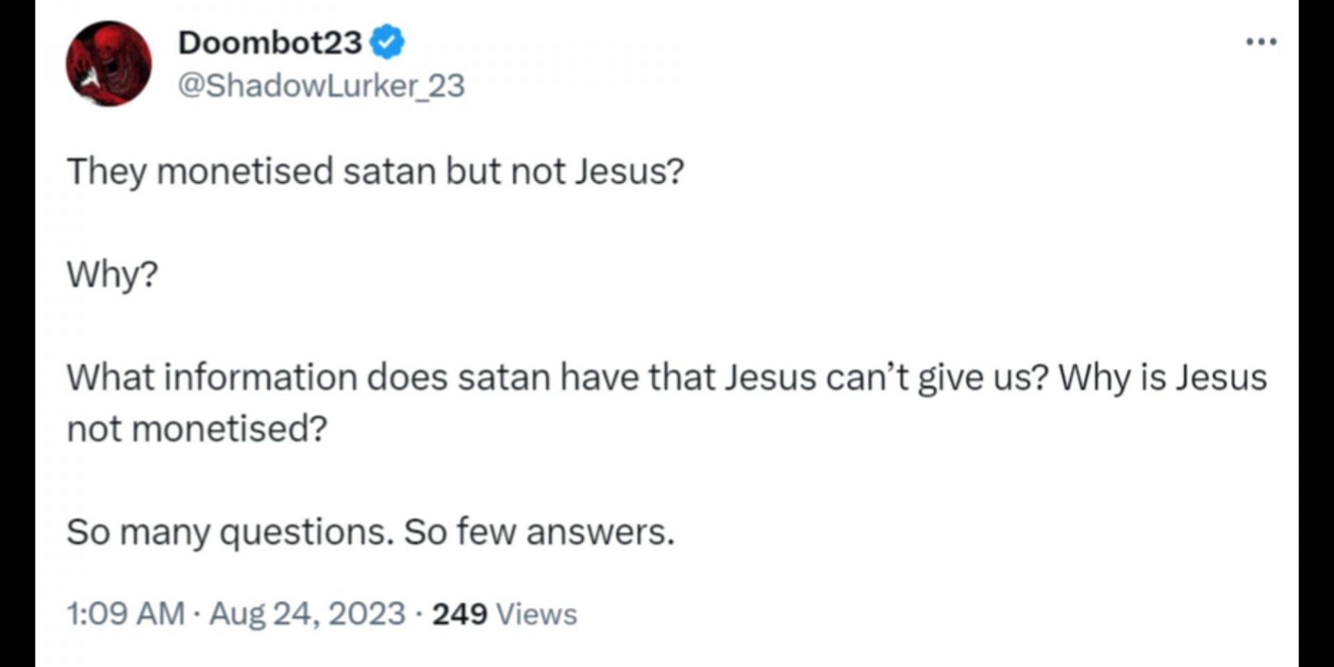 AI app to chat with Jesus or Satan sparks hilarious reactions online. (Image via X/@DailyLoud)