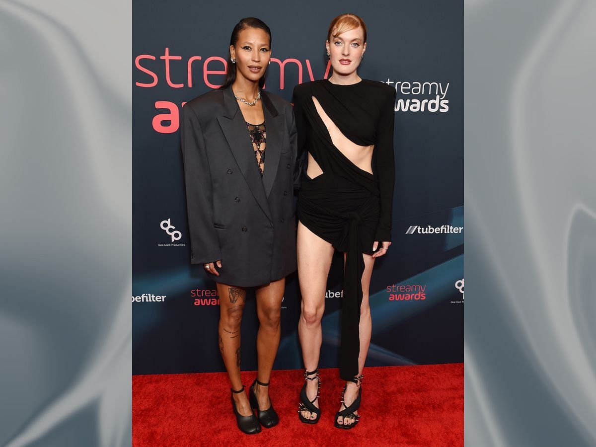 Icona Pop&#039;s &#039;80s Flashback at Streamy Awards Red Carpet 2023 (Image via Twitter/@StarkMichel)