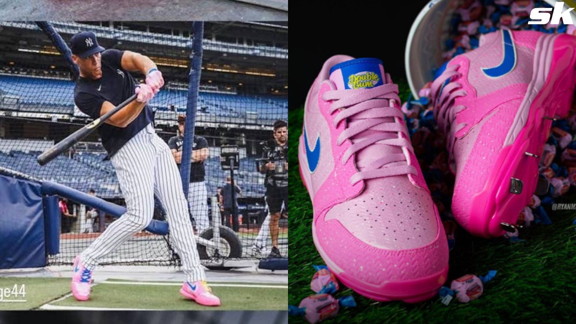 Aaron Judge: Aaron Judge's custom pink Air Jordans leaves MLB fans