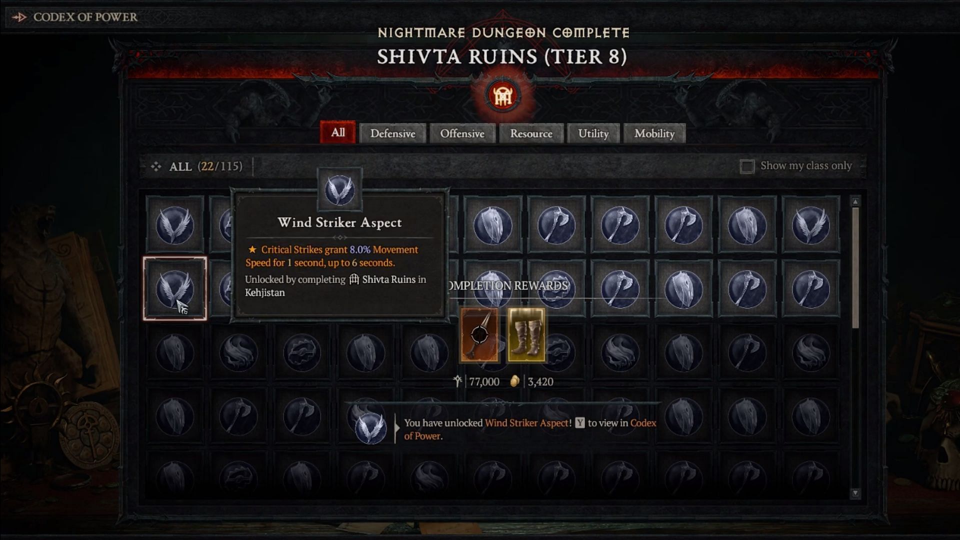 This Aspect jives well with the Flurry Rapid Fire build (Image via Diablo 4)