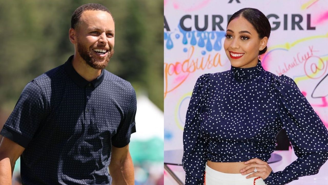 Steph Curry of the Golden State Warriors and his sister Sydel Curry