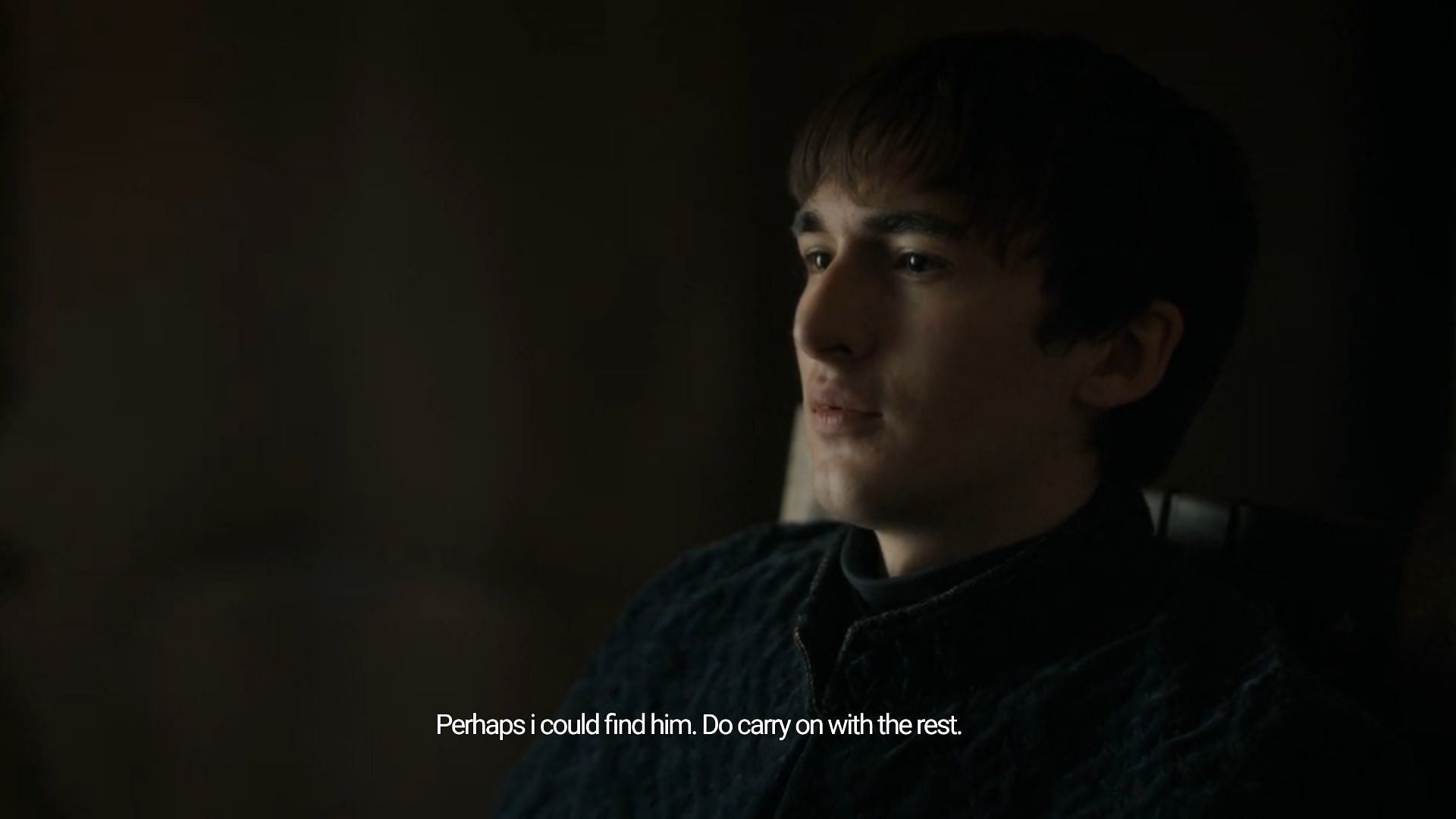 Bran, curious about Drogon&#039;s whereabouts as seen in The Game of Thrones season 8 episode 6 (Image via HBO)