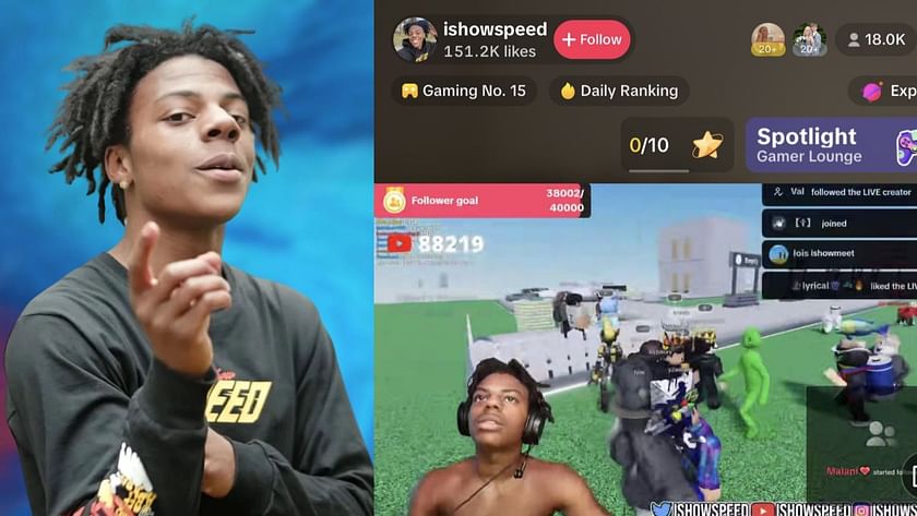 Fake account pretending to be IShowSpeed gets 18,000 concurrent viewers  while re-streaming his old VODs on TikTok