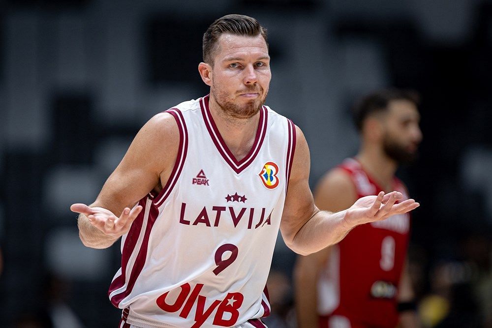 Latvia will have to move on to the next round without captain Dairis Bertans