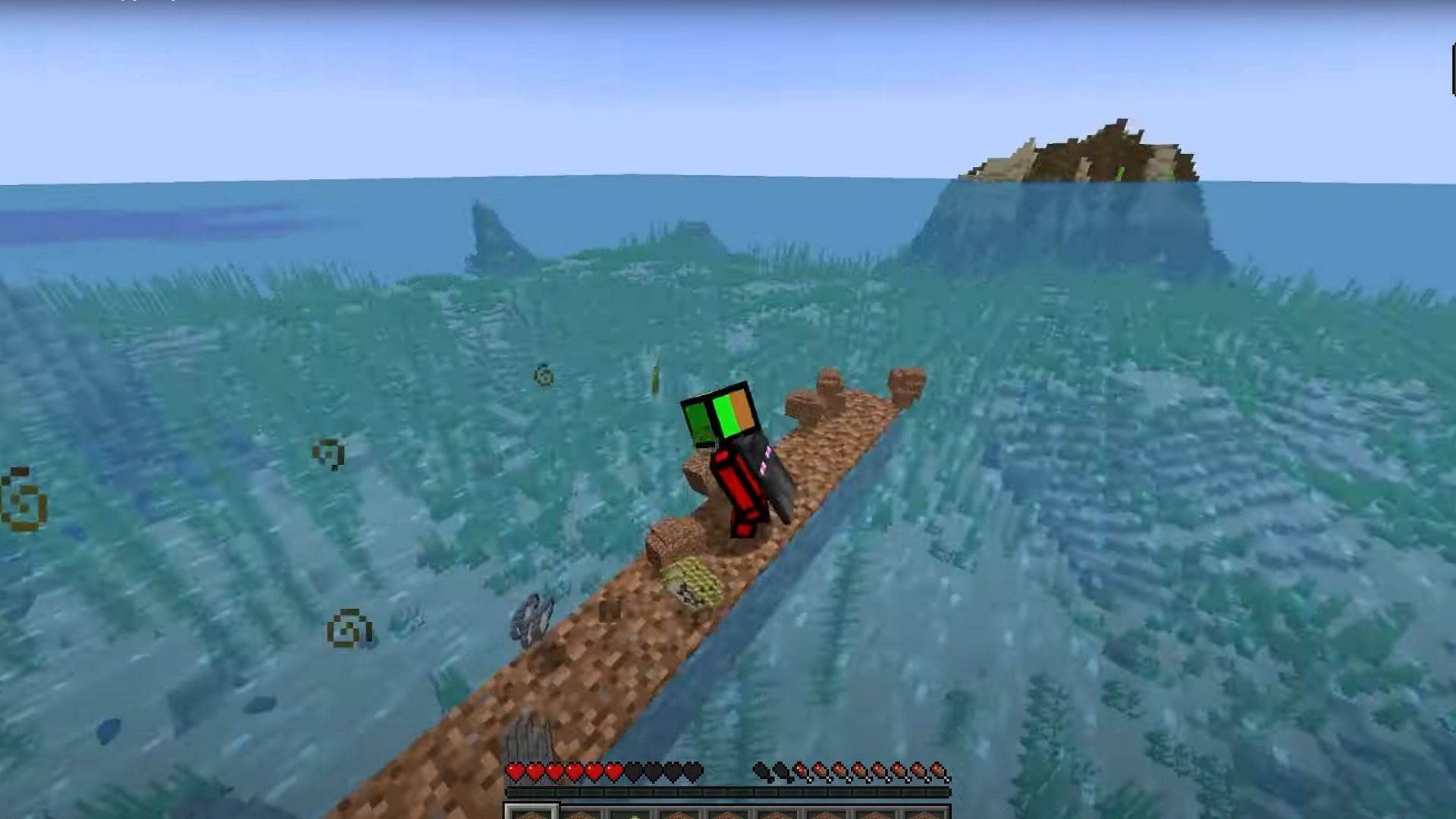 Exploring the oceans in Minecraft (Image via Mojang Studios)