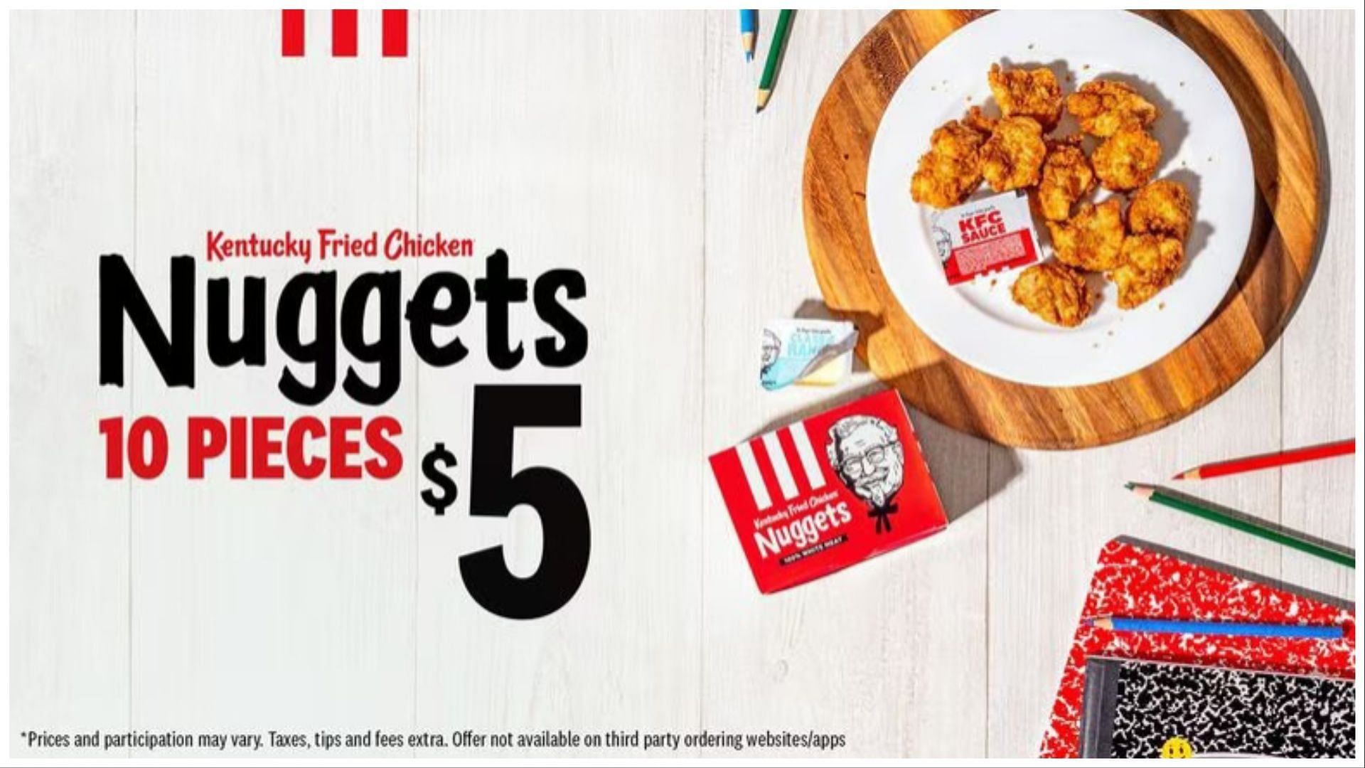 The brand is also offering nuggets (Image via KFC)