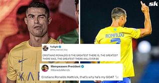 “That’s why he’s my GOAT”, “Greatest ever” – Twitter explodes as Cristiano Ronaldo scores 63rd career hat-trick to guide Al-Nassr to 5-0 win