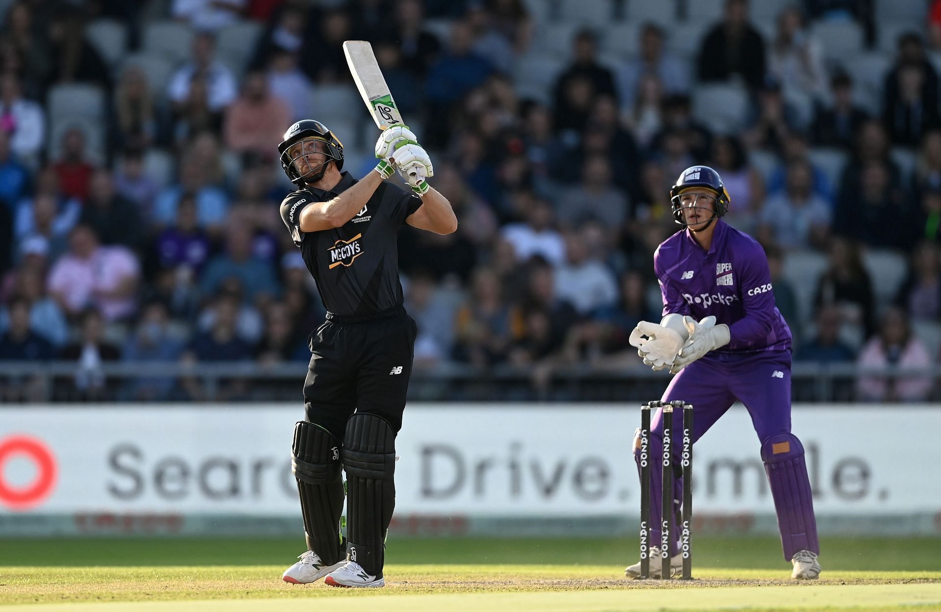 Jos Buttler during his maiden half-century in The Hundred