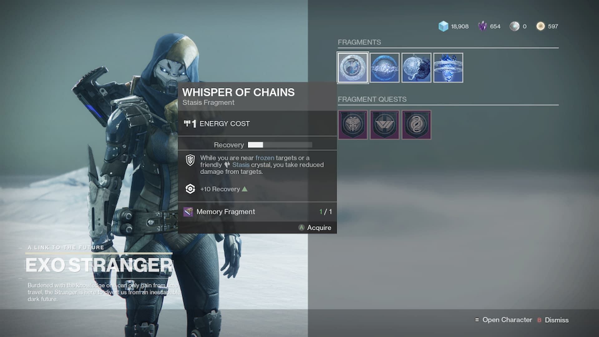 Whisper of Chains is a great defensive fragment (Image via Bungie)