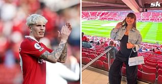 Manchester United star Alejandro Garnacho’s girlfriend flaunts baby bump outside Old Trafford as she attends match