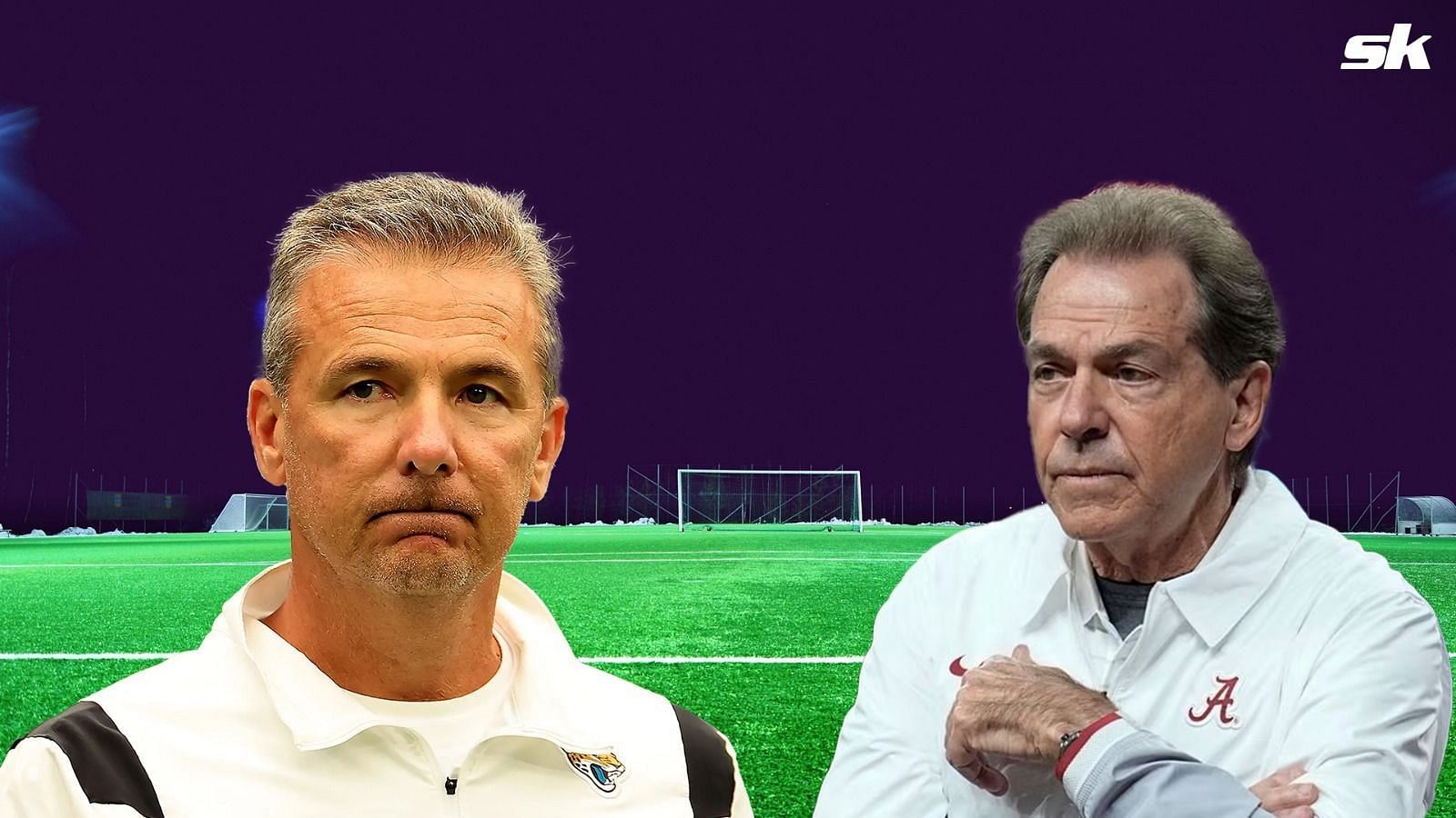 Urban Meyer (L) and Nick Saban (R)