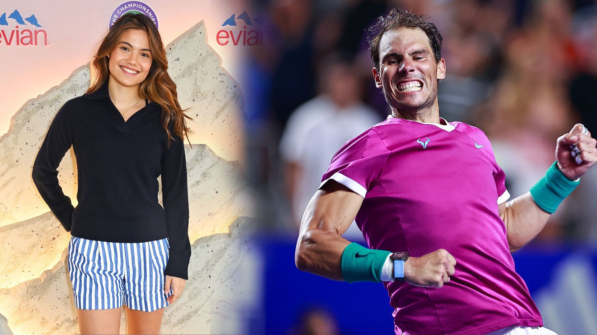 Emma Raducanu (L) and Rafael Nadal (R)