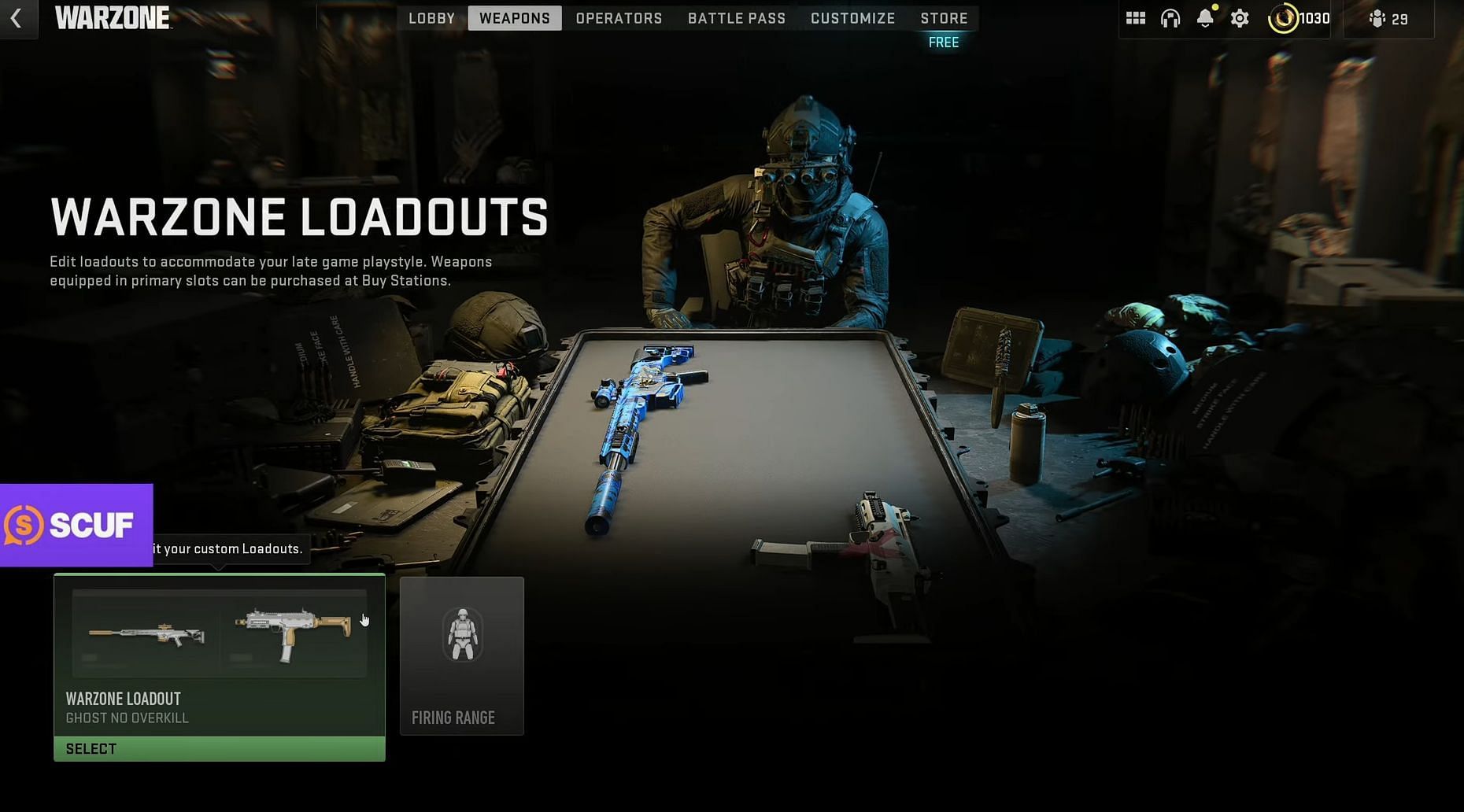 Warzone 2 loadout screen (Image via YouTube/Metaphor)