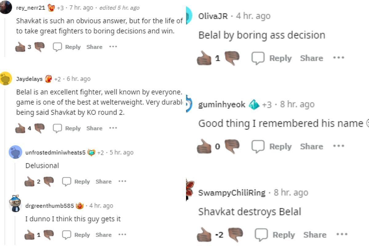 Reddit users discuss the prospective bout