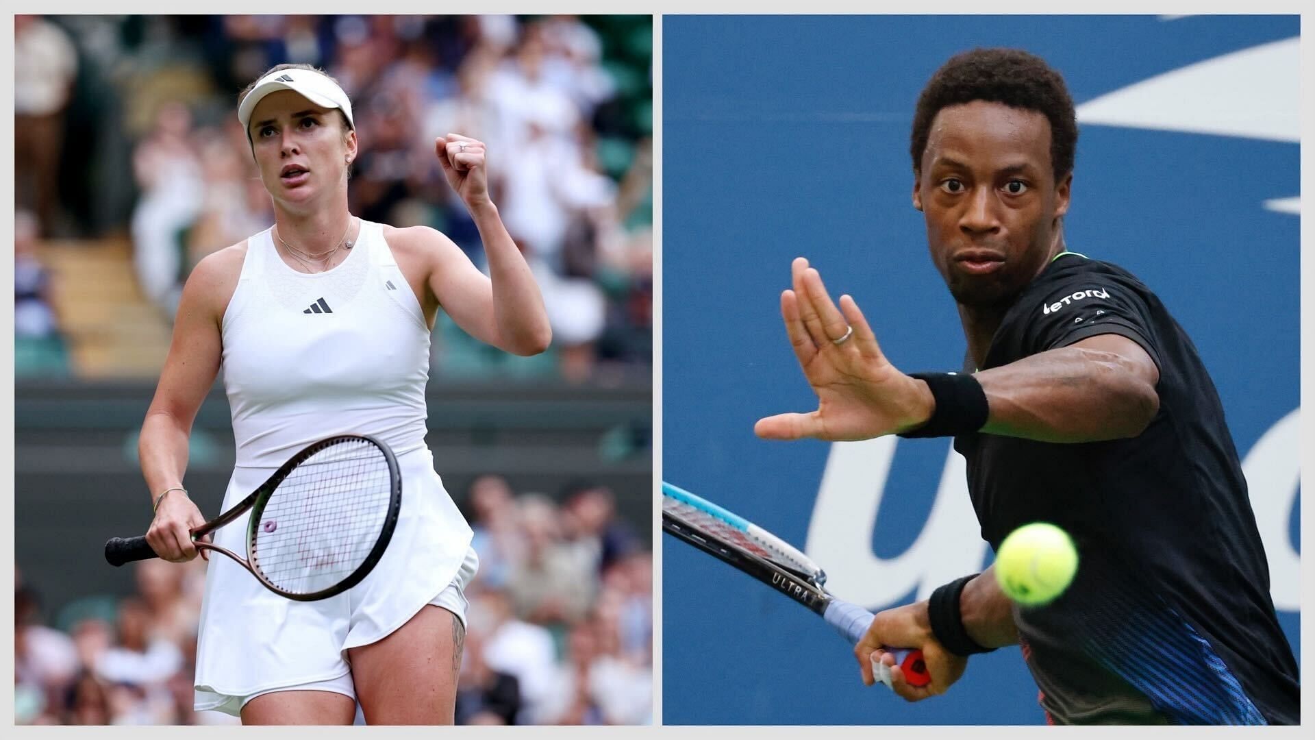 Elina Svitolina (L) and Gael Monfils (R)