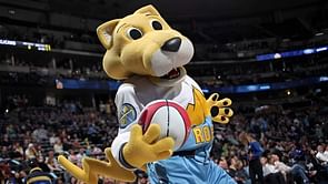 Top 5 NBA mascots ranked by salaries, featuring the Denver Nuggets' and Atlanta Hawks' mascots