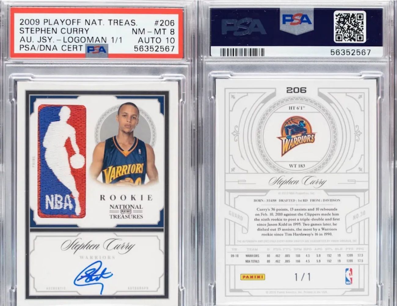 stephen curry rookie autograph