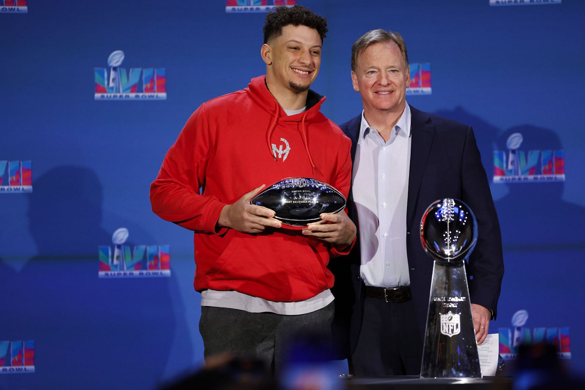 Patrick Mahomes at Super Bowl LVII - Winning Head Coach and MVP Press Conference