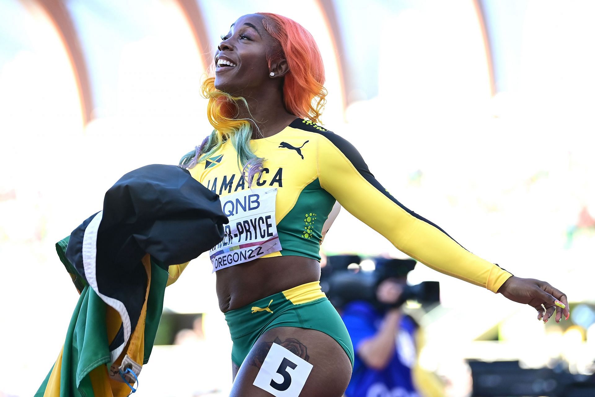 Shelly-Ann Fraser-Pryce at World Athletics Championships Oregon22 - Day Nine