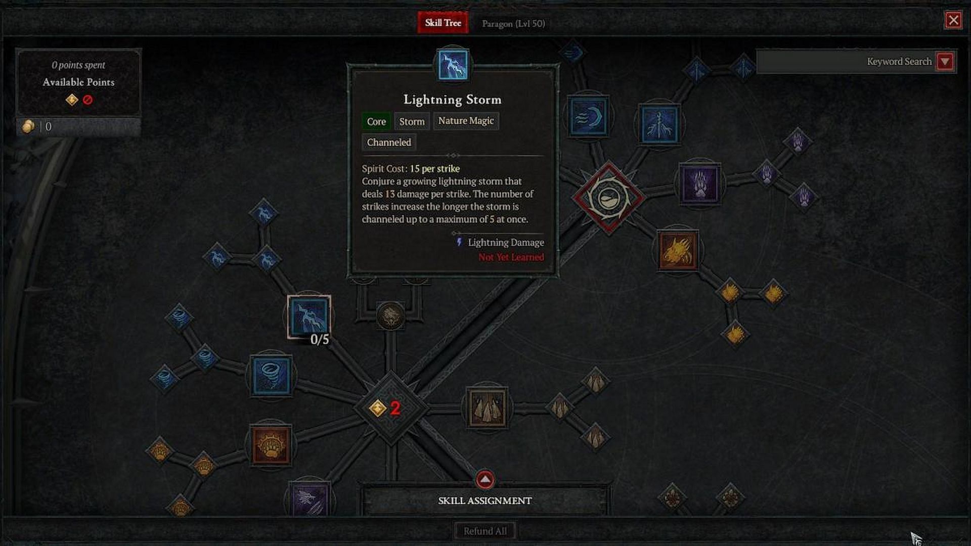 You must invest in Lightning Storm skill (Image via Diablo 4)