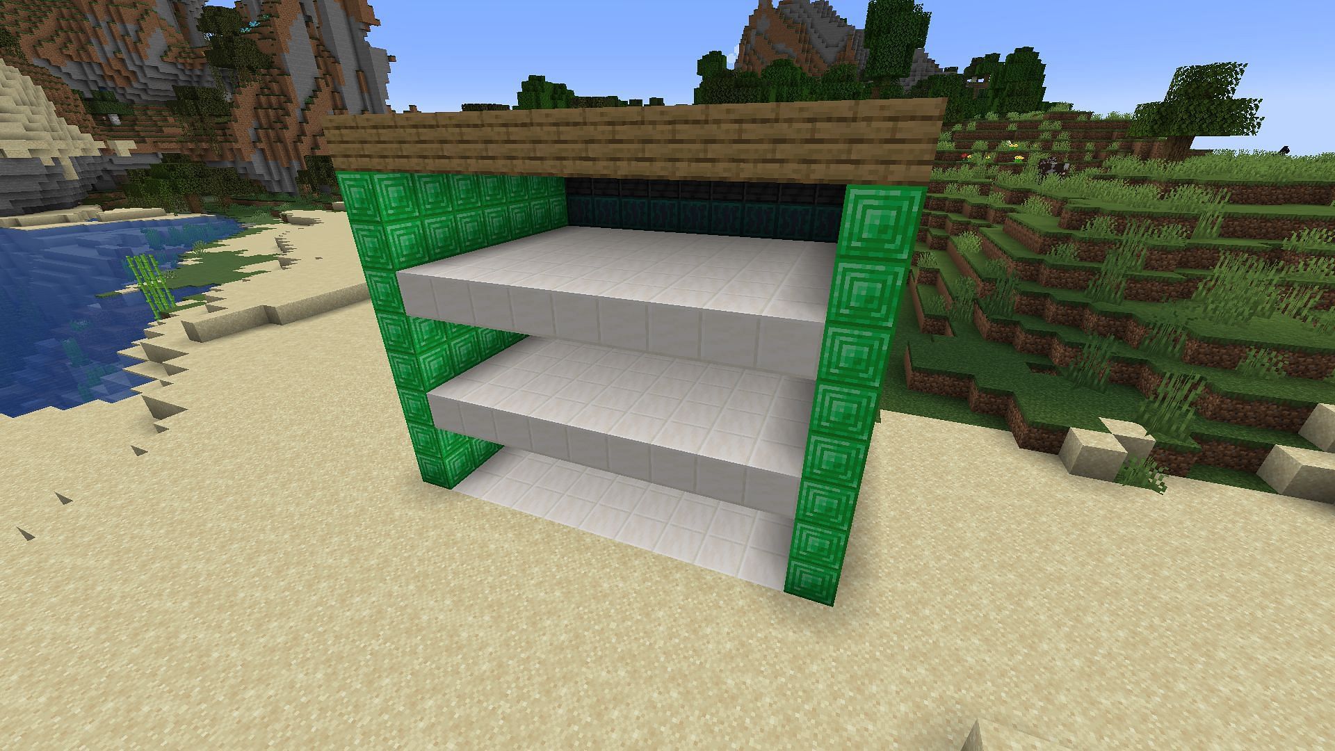 The walls and roof of the Minecraft witch hut (Image via Mojang)