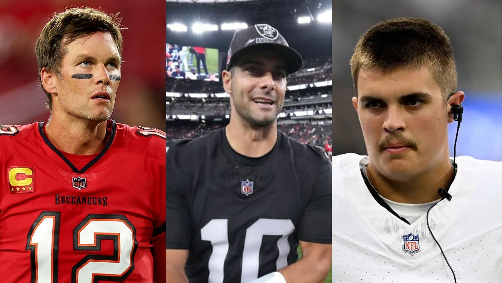 Go Ruin Their Night - Raiders Minority Owner Tom Brady Caught Hyping Up  Jimmy Garoppolo, Aidan O'Connell