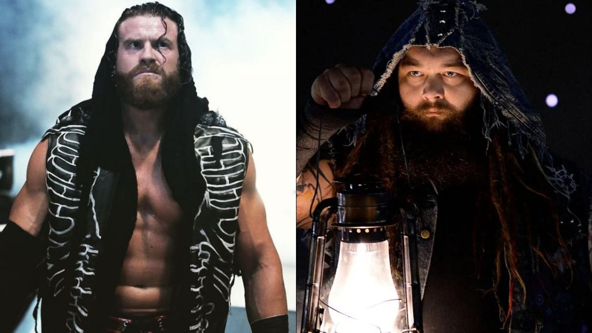 Buddy Matthews (left) paid tribute to Bray Wyatt (right) last night at All In