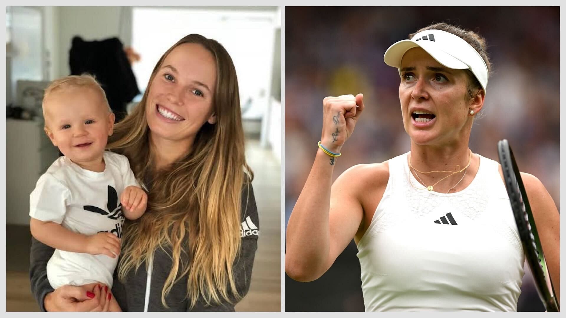 Danish star Caroline Wozniaki and her daughter Olivia