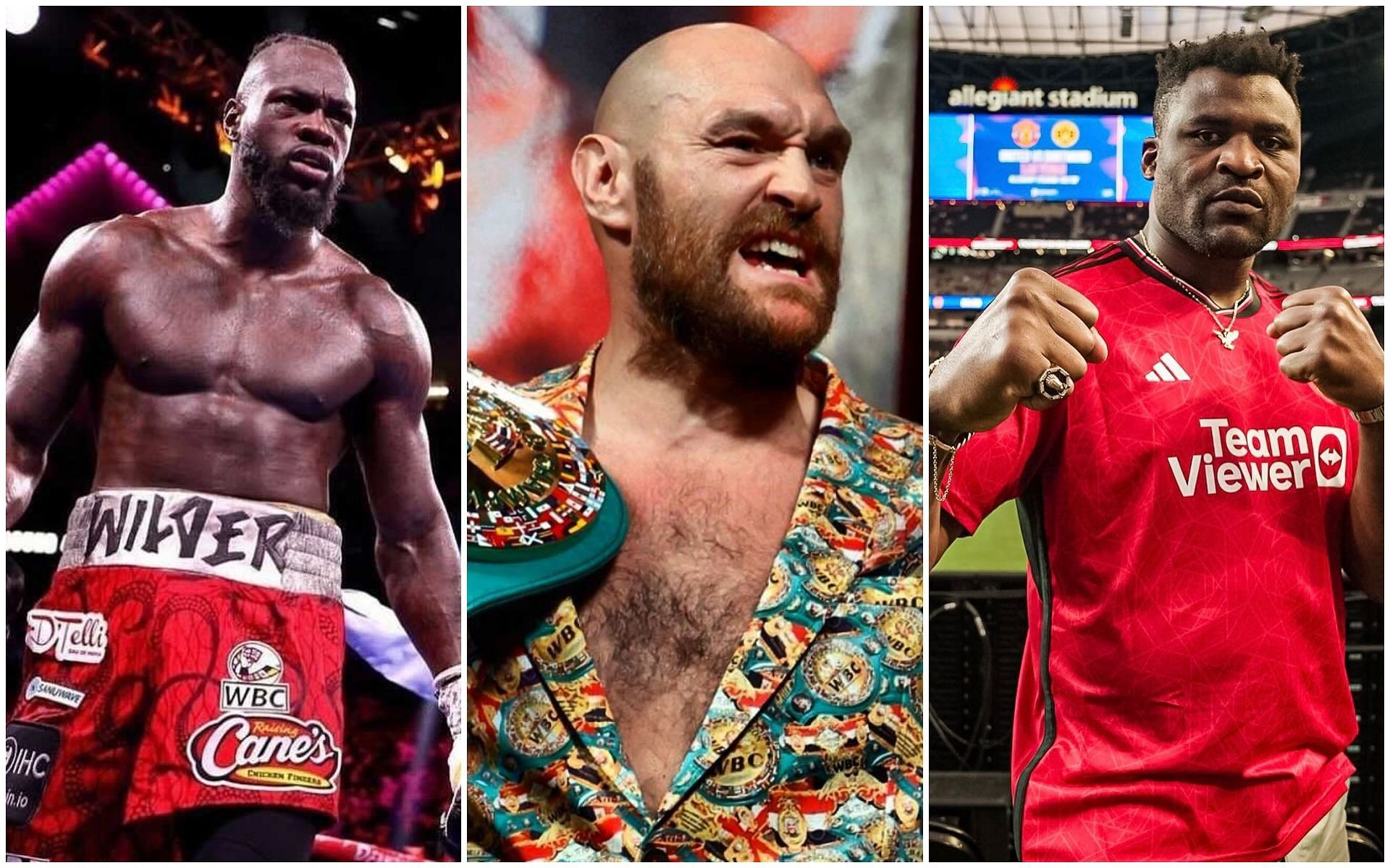 Deontay Wilder, Tyson Fury and Francis Ngannou