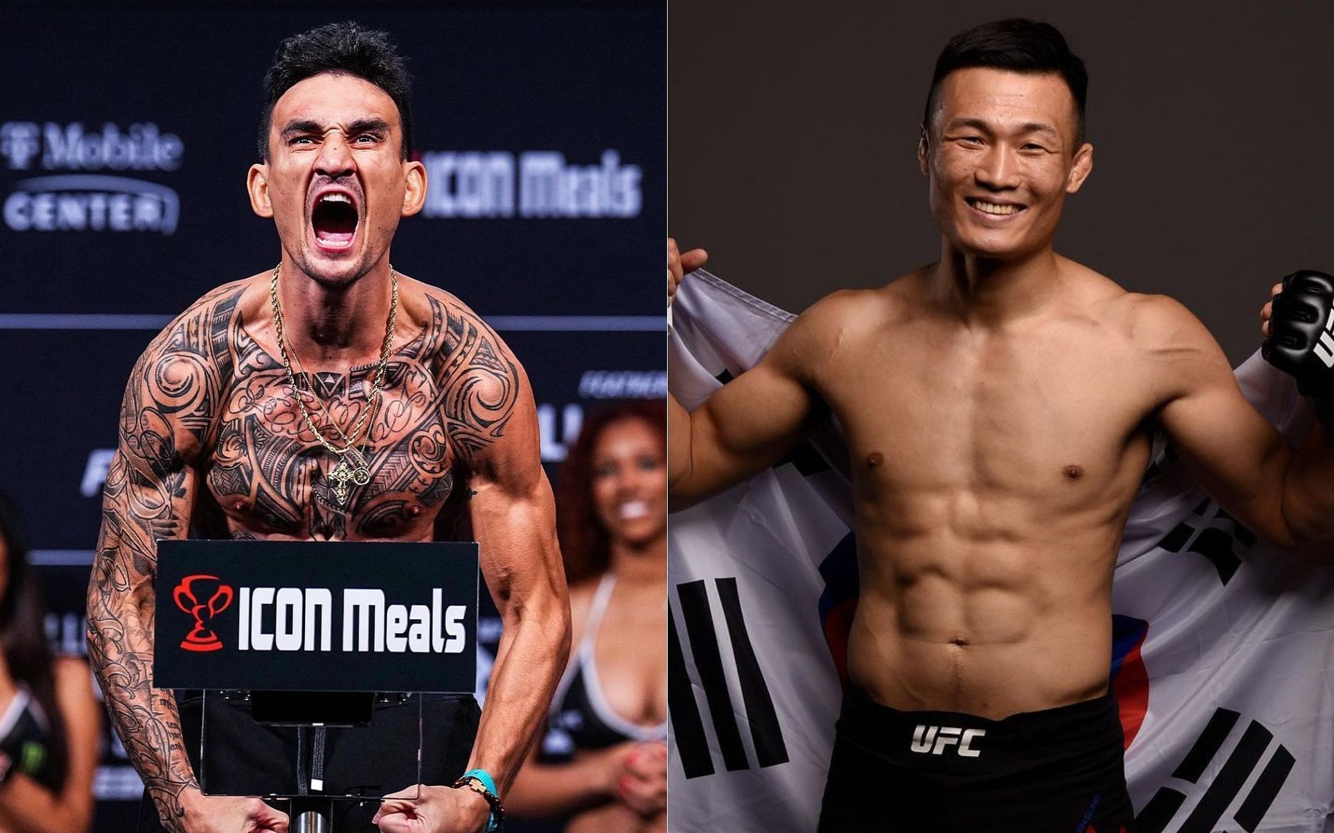 Max Holloway (left) Chan Sung Jung (right) [Image courtesy @blessedmma @koreanzombiemma on Instagram]