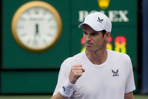 Andy Murray in the opening-round clash against Corentin Moutet at the US Open.