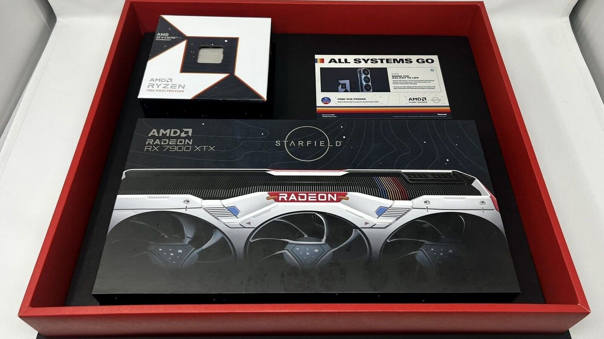 The Starfield-themed AMD RX 7900 XTX is being auctioned today (Image via @unikoshardware/Twitter)