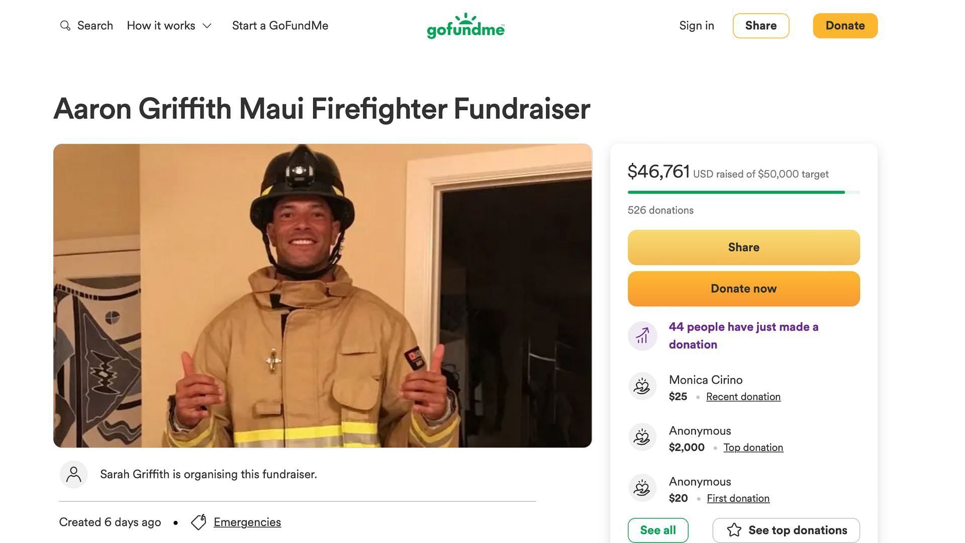 Maui's Aaron Griffith GoFundMe: Fundraiser Raises Over $46,000 For The ...