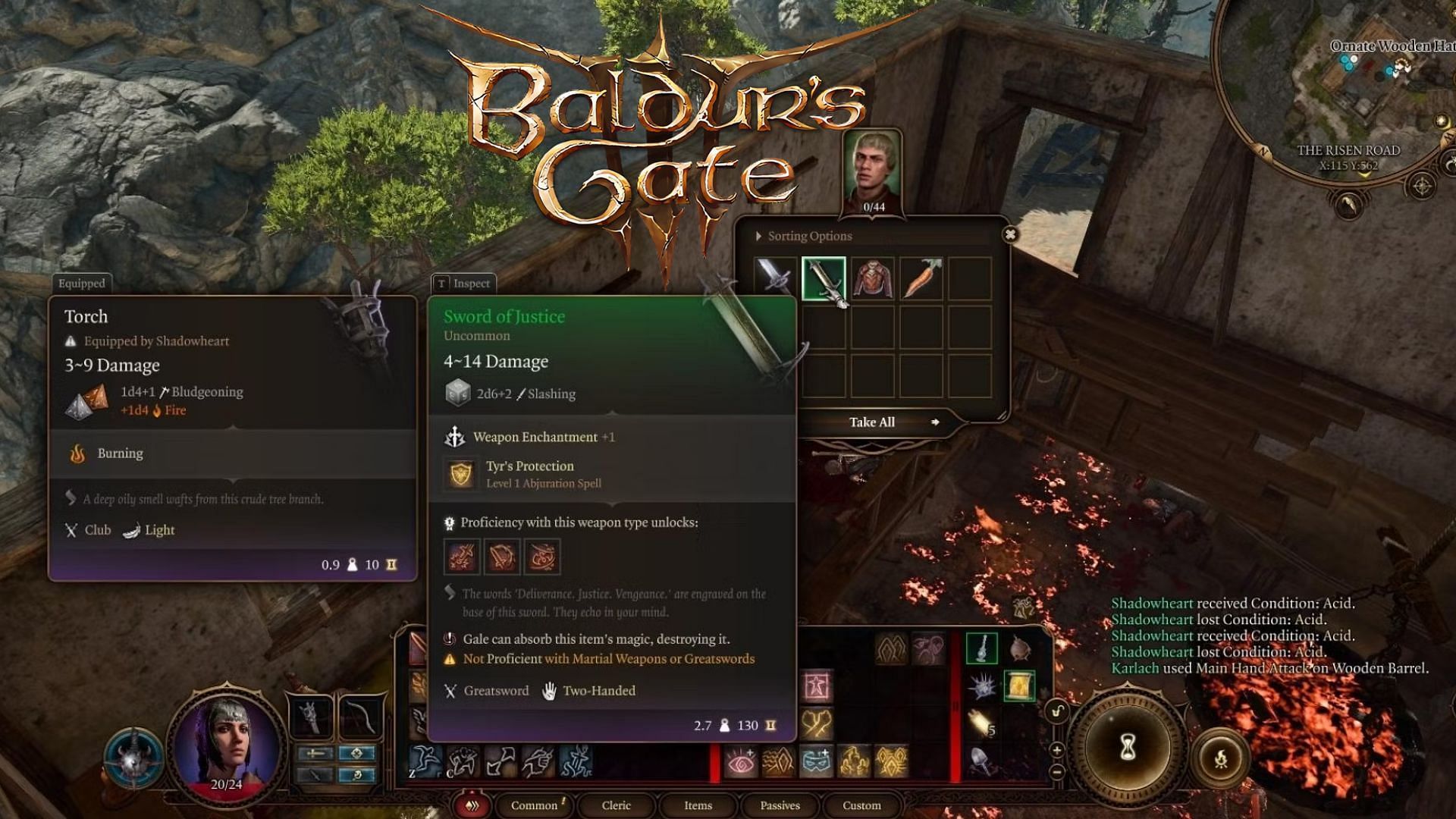 Walkthrough of how to secure the Sword of Justice (Image via Larian Studios)