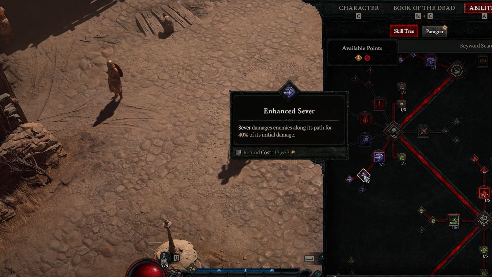 You must opt for Enhanced Sever as part of this build. (Image via Diablo 4)