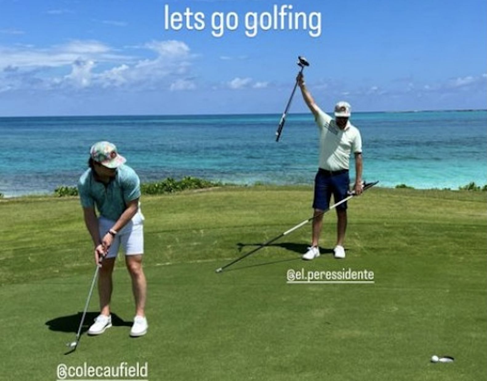 Montreal Canadiens stars Nick Suzuki, Cole Caufield golf together in Paradise Island golf course