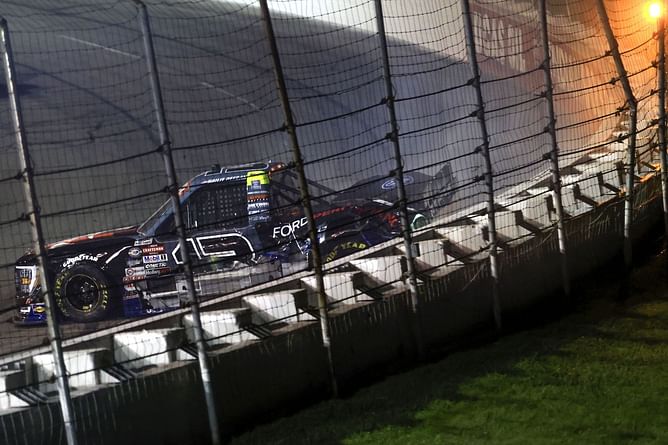 Landen Lewis reflects on his contact with Hailie Deegan in the Truck Series race at Indianapolis