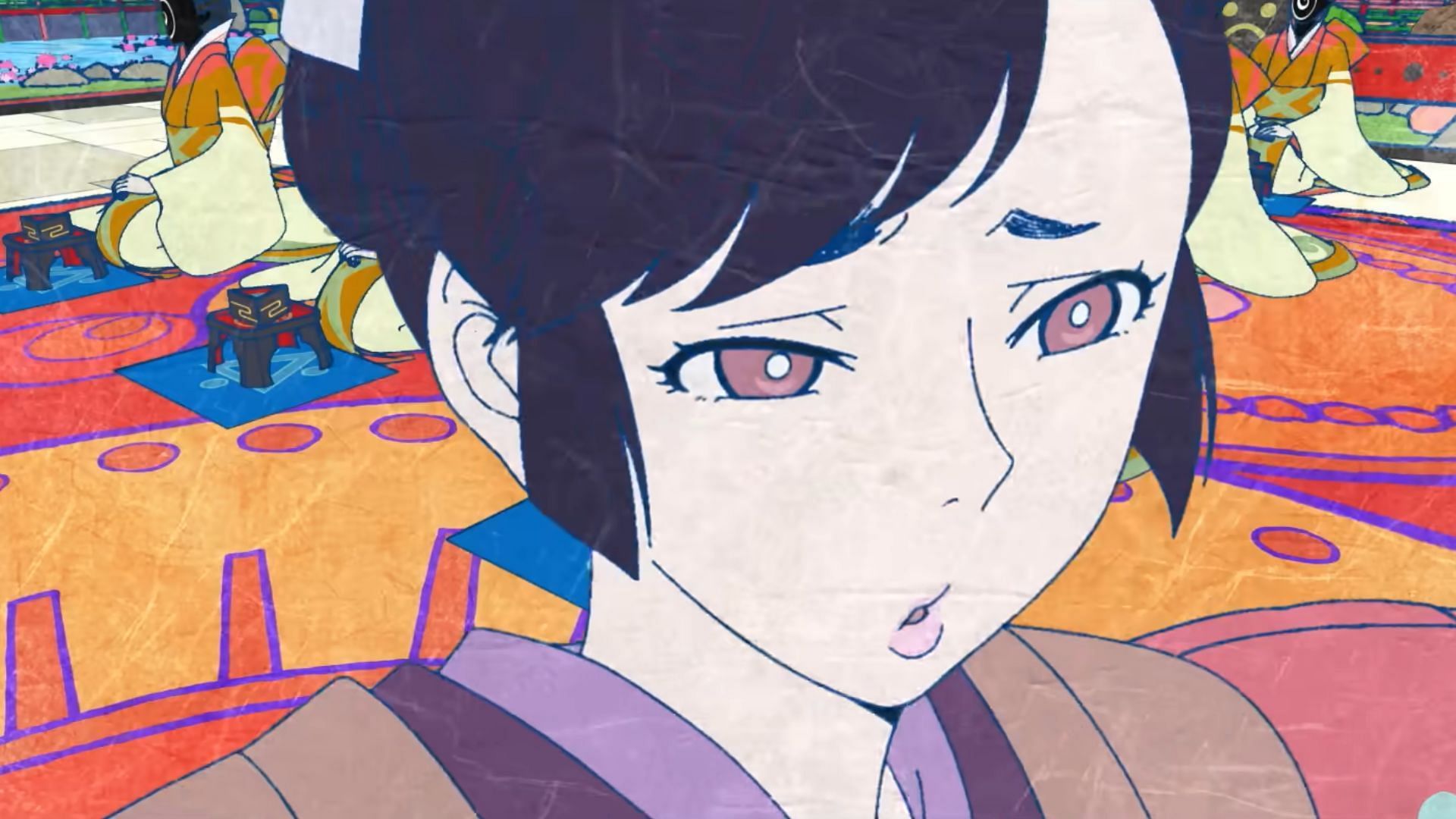 Still of a woman in Ooku as seen in the anime film teaser trailer (Image via Twin Engine)