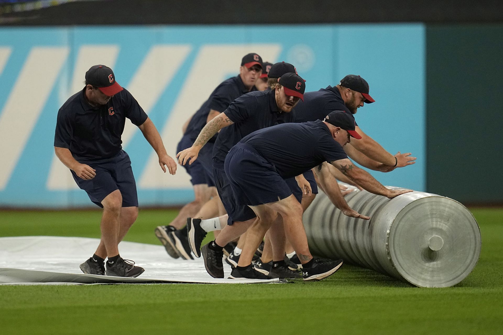 Defending the Progressive Field groundscrew for Dodgers-Guardians delay -  True Blue LA