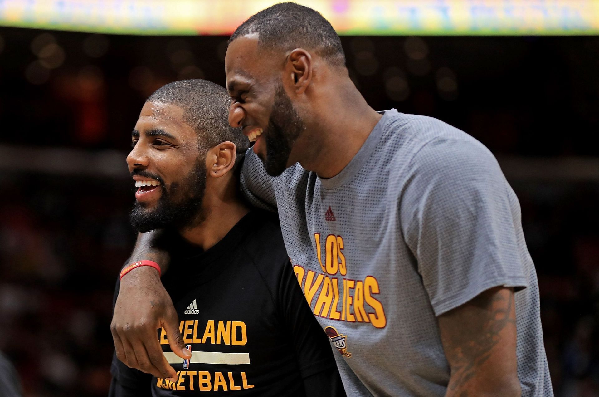 Former Cleveland Cavaliers stars Kyrie Irving and LeBron James