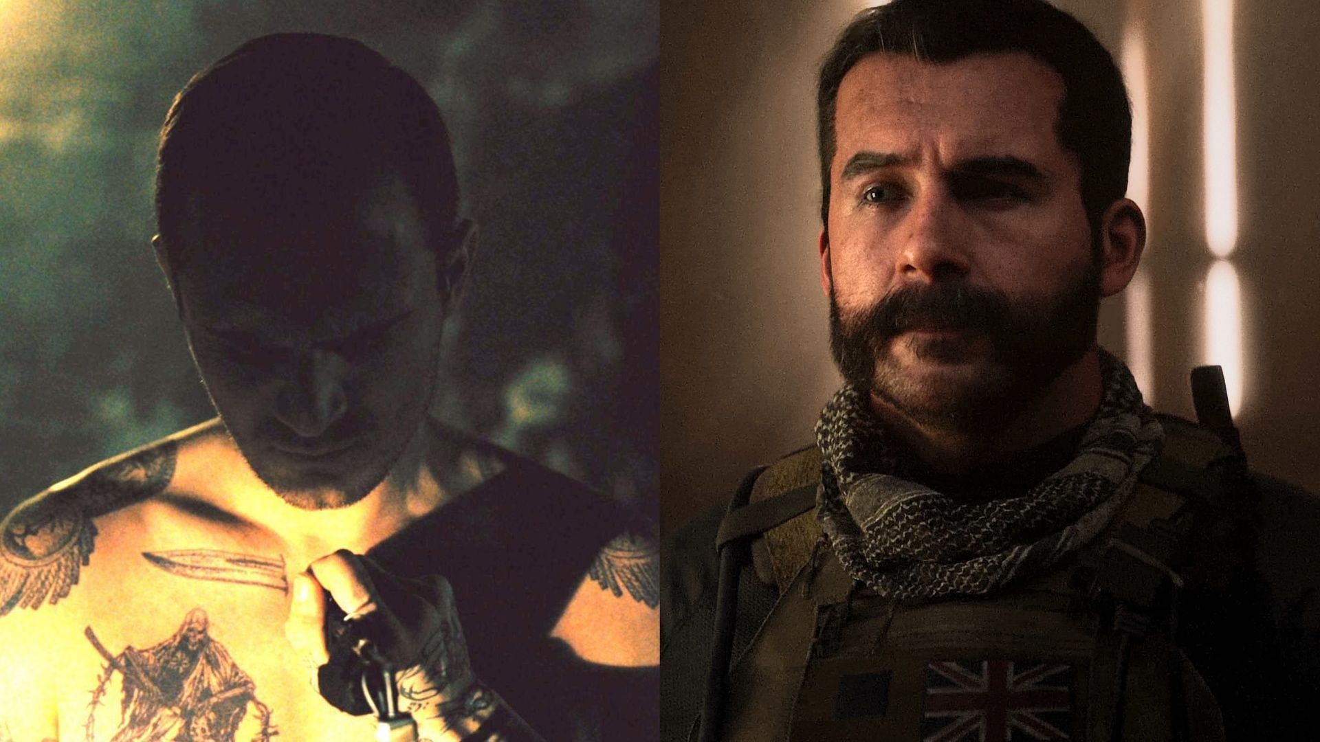 Makarov in Modern Warfare 3 on the left and Captain Price on the right in MW2.